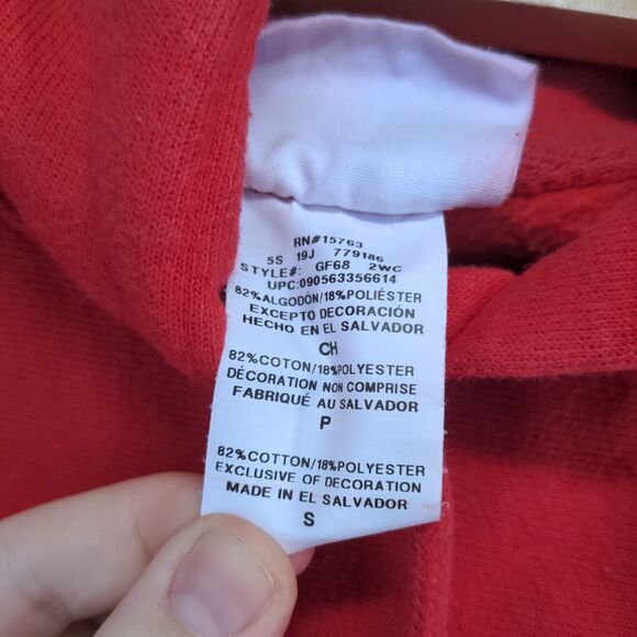 Champion Reverse Weave Mens Pullover Hoodie Sweatshirt Red Small Kangaroo Pocket - Picture 10 of 13